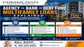 🏢 Agency vs Bank vs Debt Fund Multifamily Loans Explained | Which CRE Loan Is Best?